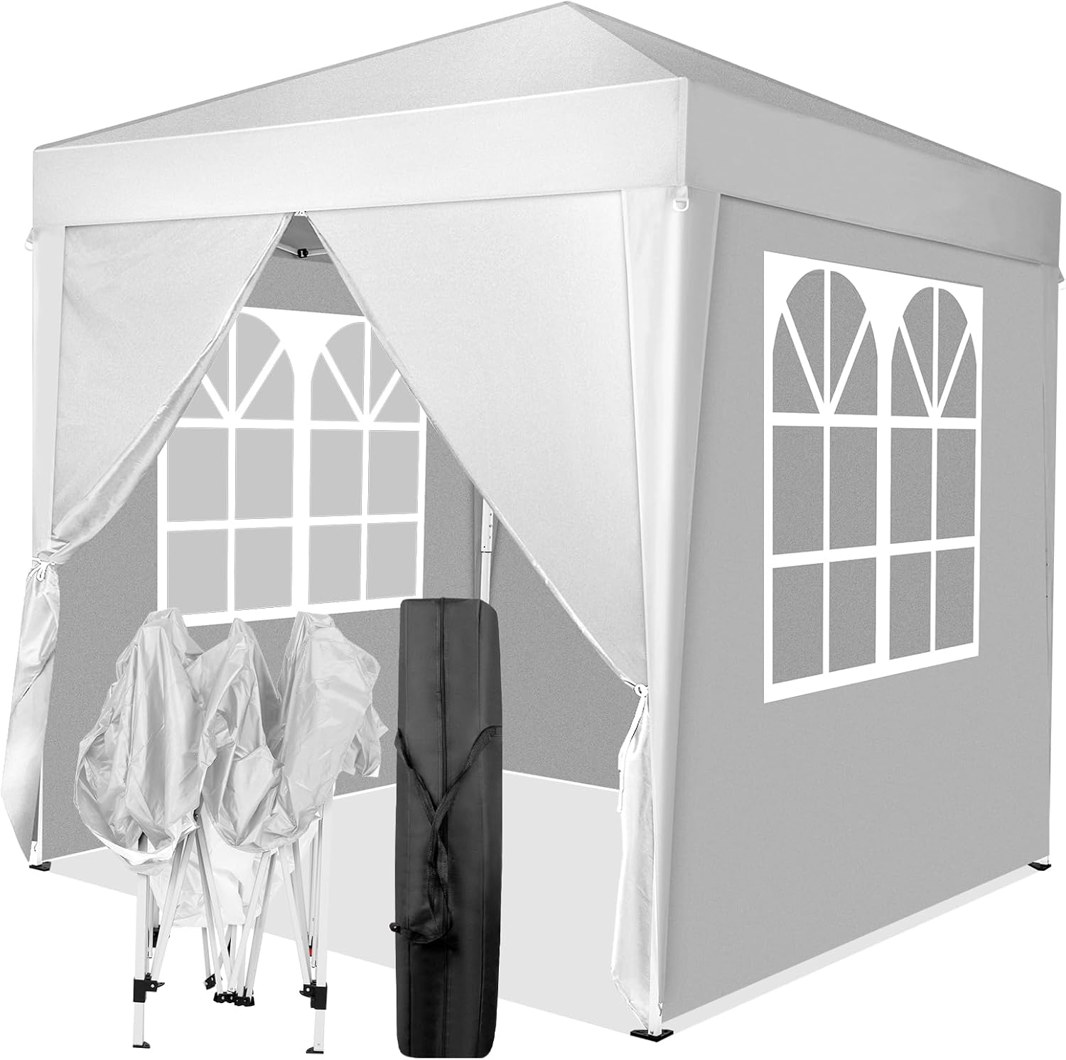 Leadzm - Barnum pliant 2x2m - étanche, UV50+, 4 côtés, acier