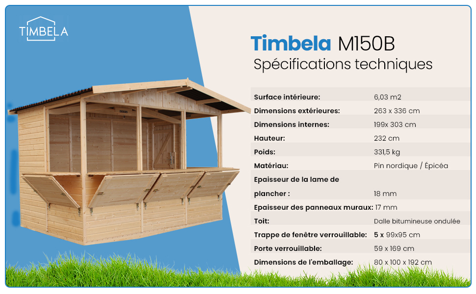 un échantillon du kit de menuiserie