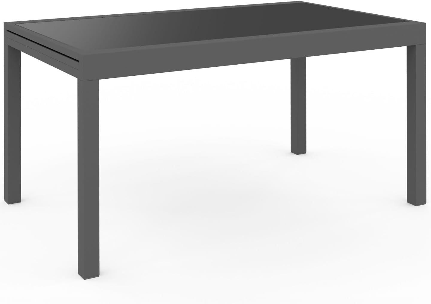 IDMarket - Madrid - table extensible 135-270 cm 8 à 12 pers. anthracite