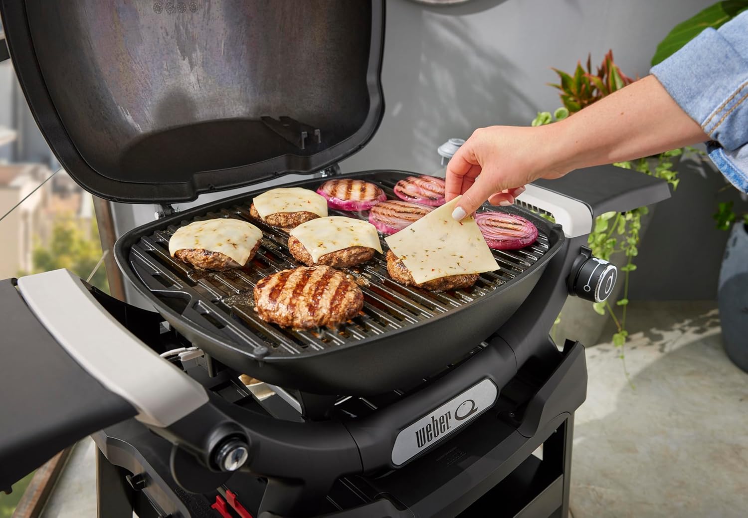 Weber - Q 1200N - barbecue gaz compact, fonte émaillée, allumage électronique