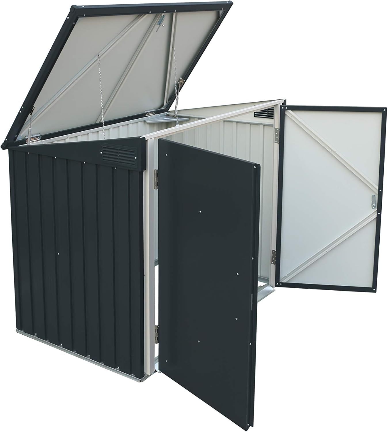 Duramax - abri poubelles double - 154x96x131 cm - métal verrouillable
