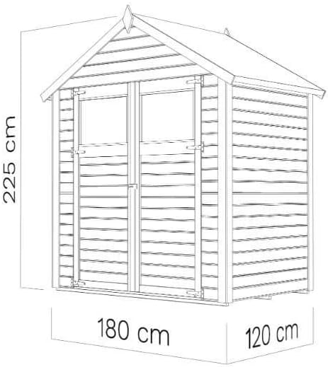 Alpholz - cabane Alisha - bois, panneaux, toit double pente,  épaisseur
