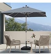 PURPLE LEAF Parasol de Jardin Extérieur Inclinable 2,5 x 2,5 m Carré, Parasol Balcon avec Châssis...