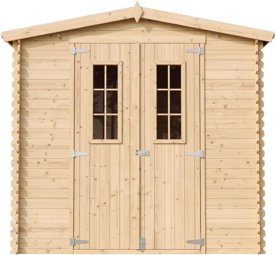 TIMBELA - abri jardin bois M369C - 236x226x218 cm - 4,33 m², stockage, vélos