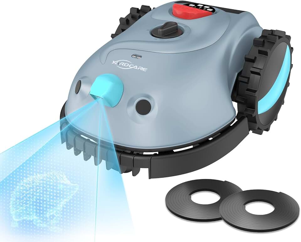 YARDCARE - Robot tondeuse Vision, évitement obstacles, batterie 4Ah V100