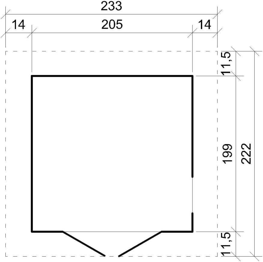 TIMBELA M351FB Cabane en Bois avec Plancher et Bardeaux Bitumineux Marron, L233xP222xH233 cm – Abri Multifonctionnel, Bureau, Atelier, Studio Jardin