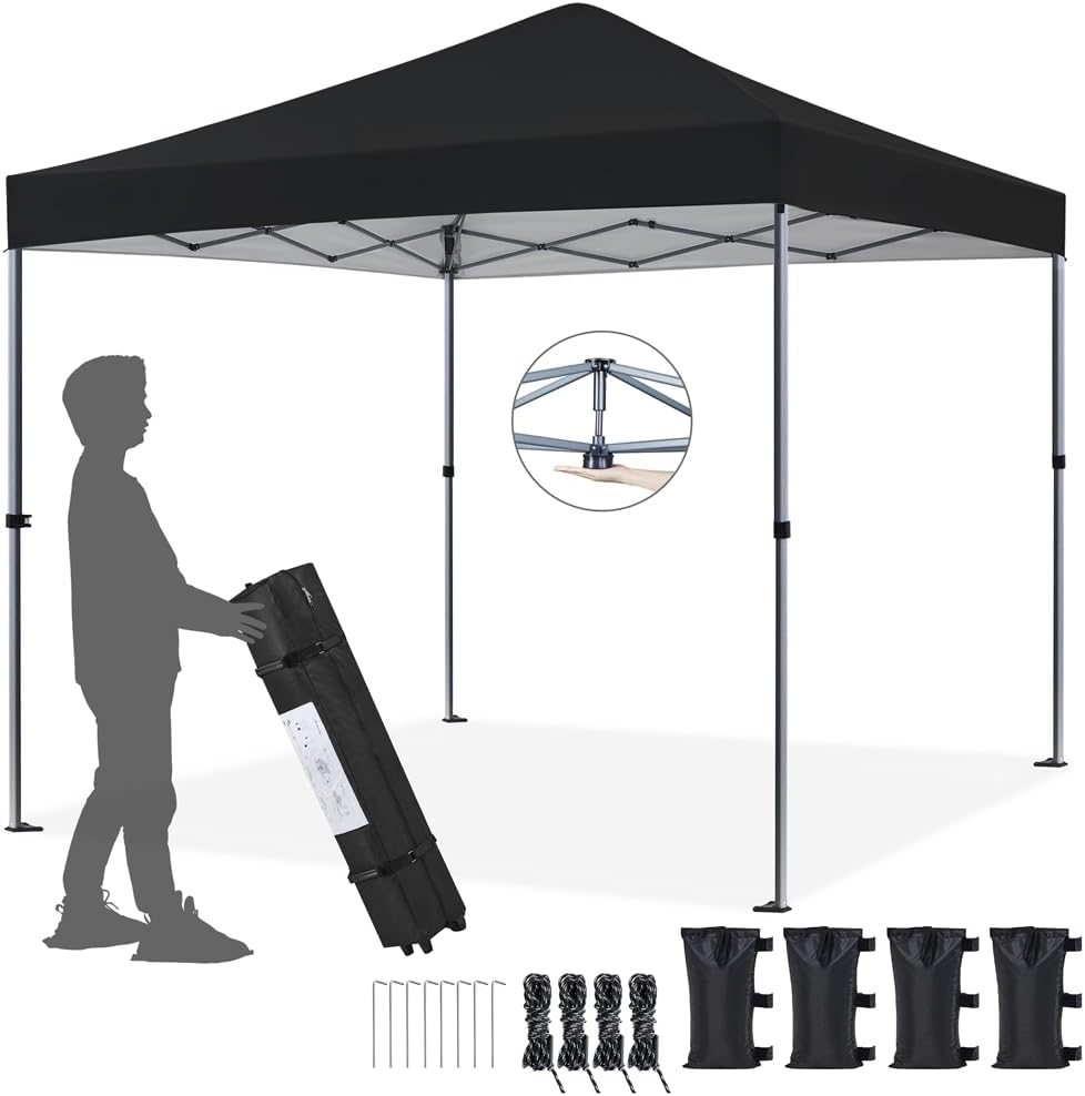 Yaheetech - tonnelle pliante 3x3m - sac de transport, sable, chevilles