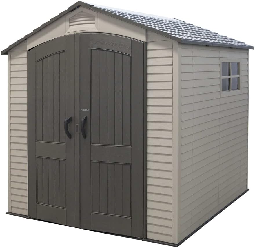 LIFETIME - abri de jardin Tan - 204x204x227 cm - robuste, spacieux