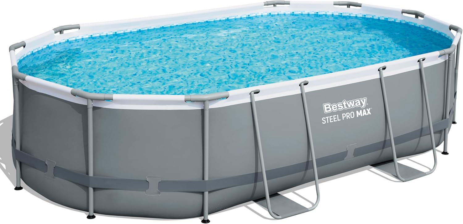 Bestway - Steel Pro Max - 488x305x107 cm - Piscine hors sol gris