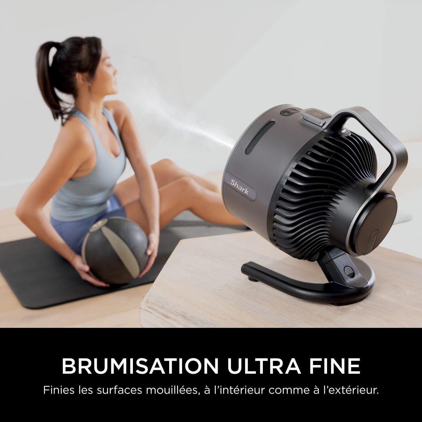 Shark - FlexBreeze - ventilateur brumisateur portable, léger, 5 vitesses silencieux, utilisation sans fil, FA050EU