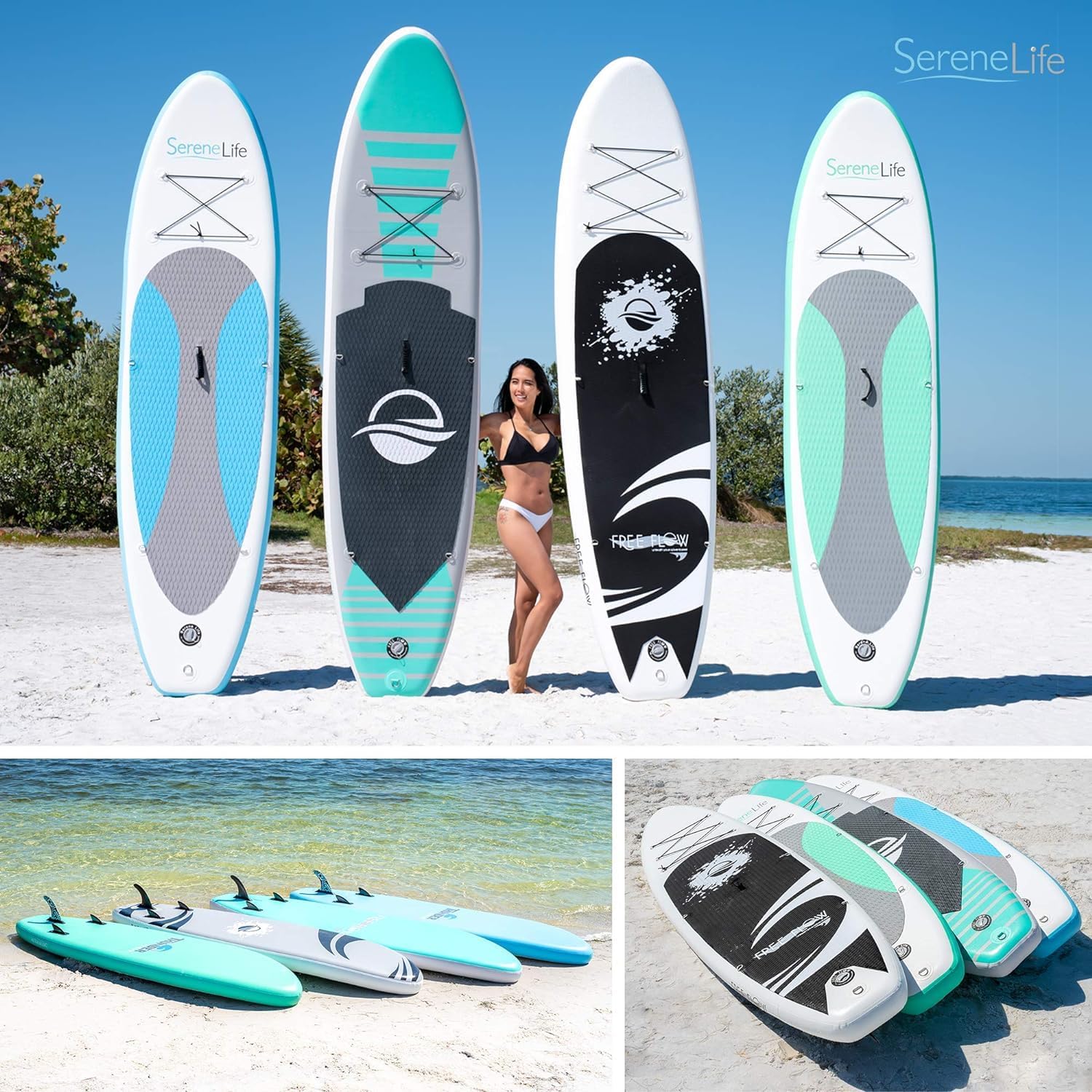SereneLife - Stand Up Paddle gonflable adulte 6