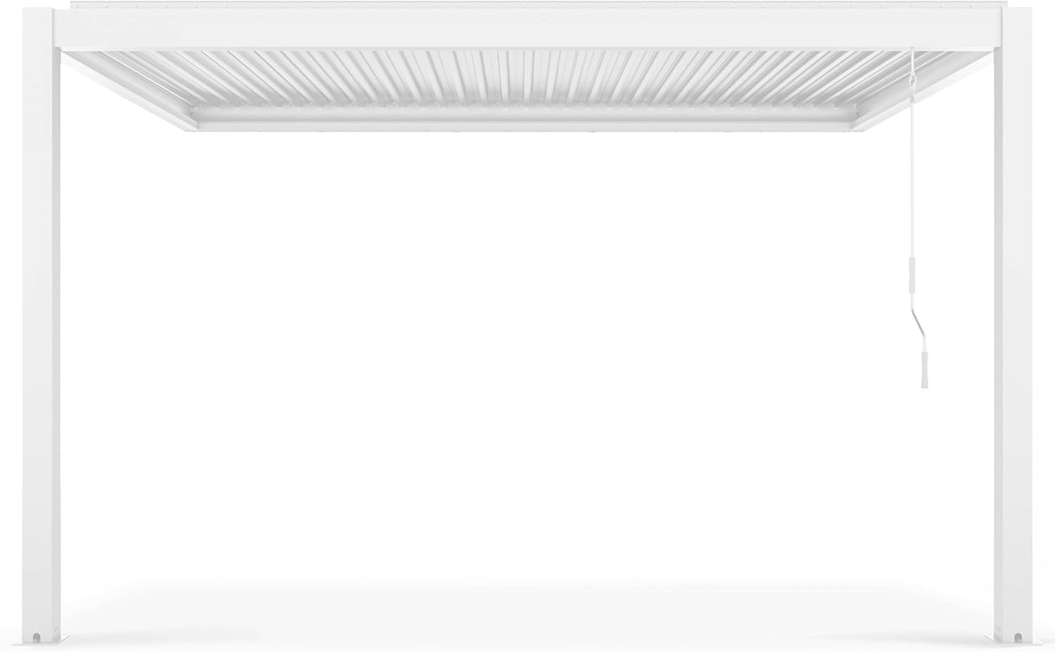 Oviala - Pergola bioclimatique adossée - 3x4 m - aluminium blanc