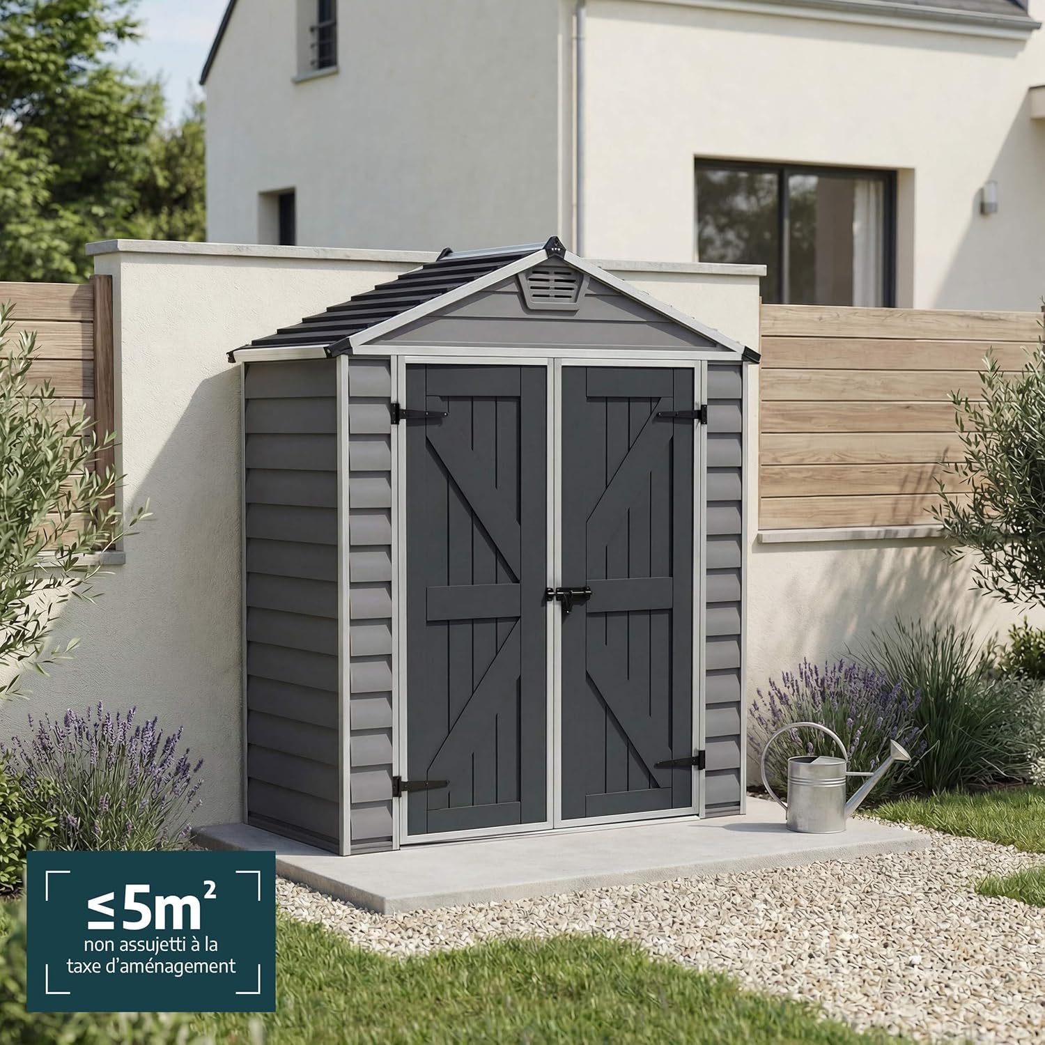 Canopia by Palram Abri de Jardin en Kit Skylight 1.7m², Cadre en Aluminium, Panneaux en Polycarbonate, Gris