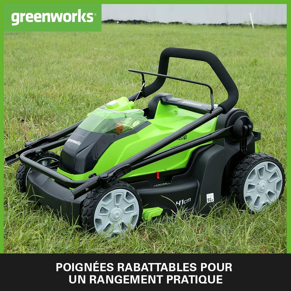 Greenworks - G40LM41 - 41cm coupe, sac 50L, sans batterie ni chargeur G40LM41