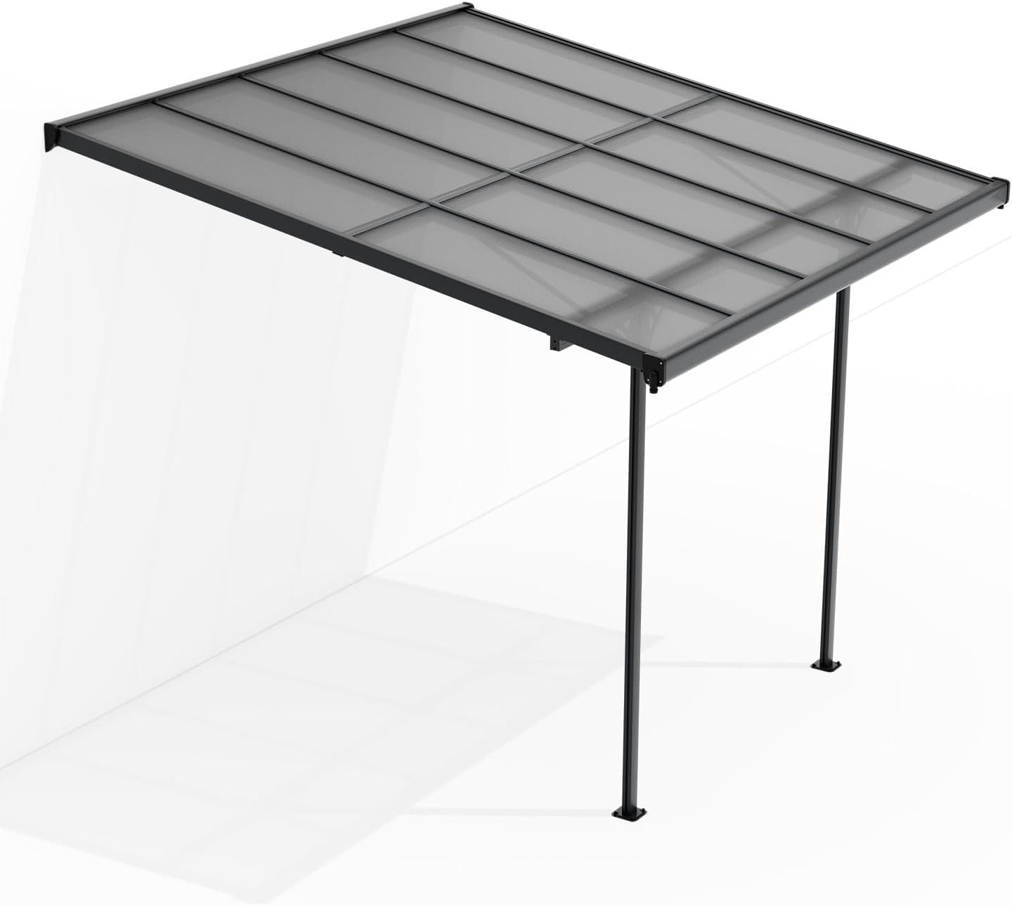 Juskys - Borneo - 3x3 m - Toit terrasse alu, plaques transparentes