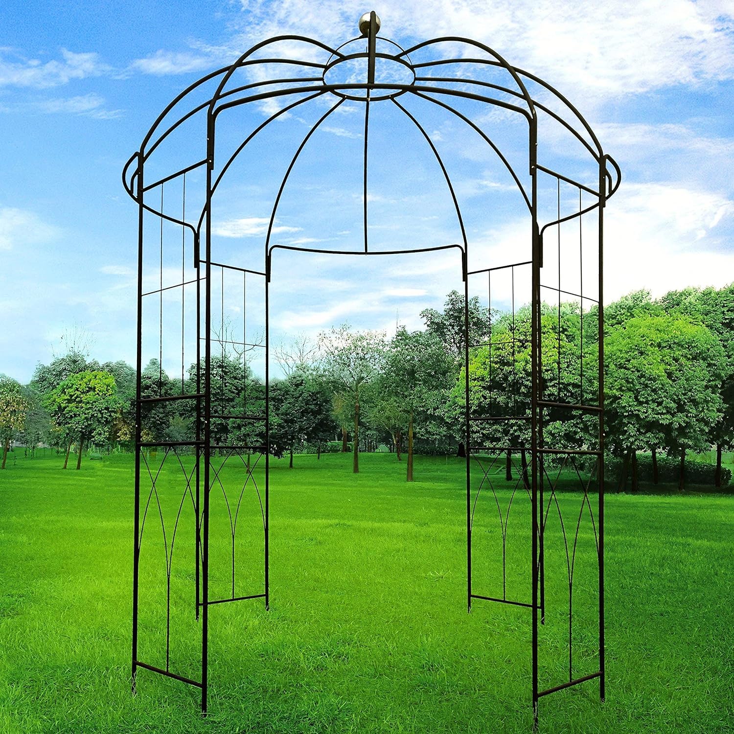 OUTOUR - support plantes grimpantes style cage oiseau, 9'x6'6