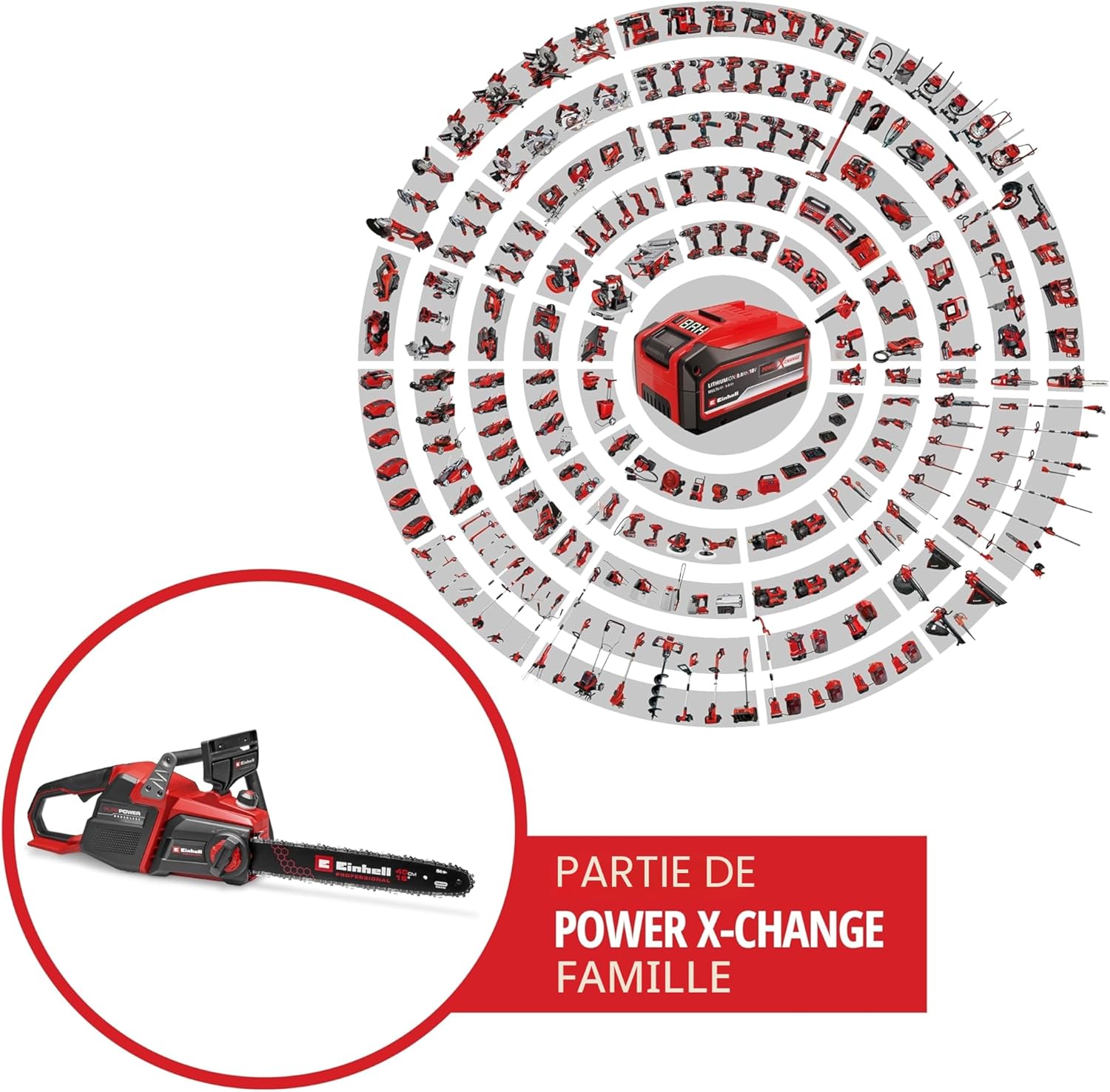 Einhell - tronçonneuse sans fil Professional - 38cm - moteur brushless, 19m/s, lubrification auto, GP-LC 36/40 Li BL-Sol