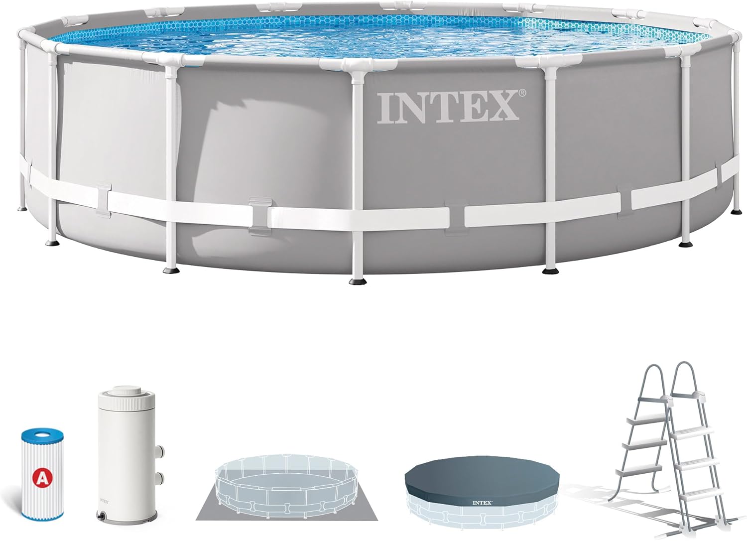Intex - Prism Frame ronde tubulaire - 4,27 x 1,07m - kit piscine durable