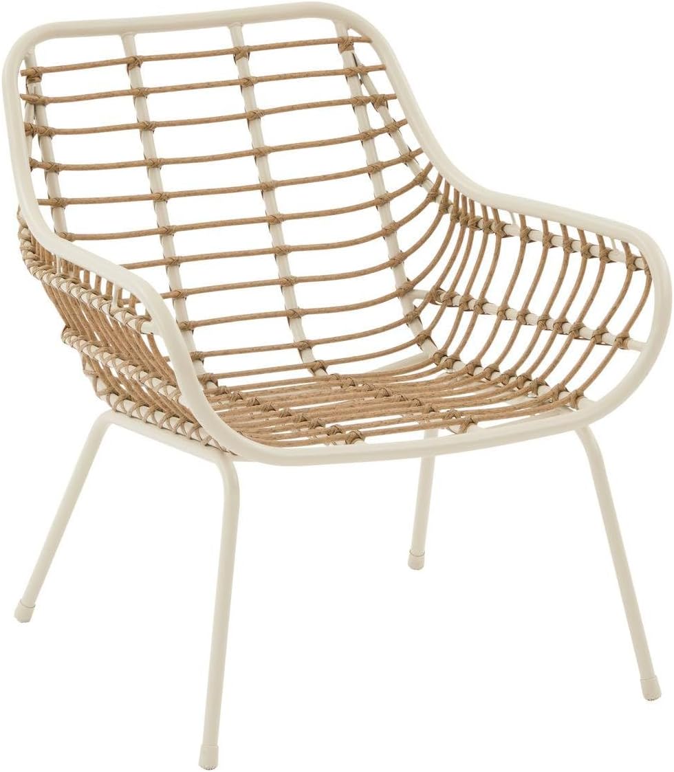 Hespéride - Paopao Duo - Compact, résine tressée, coussins - Argile, acier anti-corrosion
