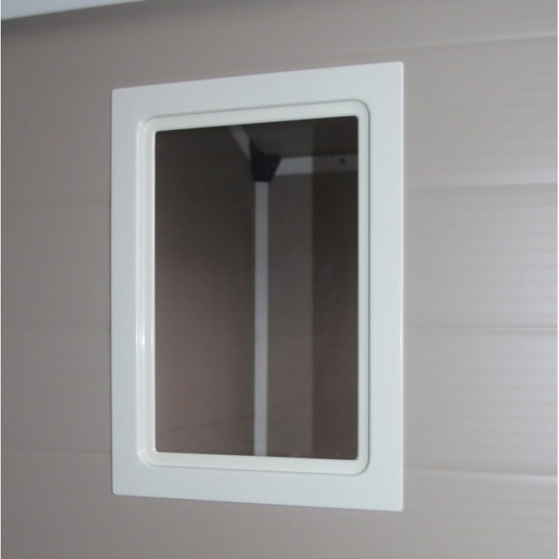 Jôbu - Abri de jardin en résine - 1,34m² - porte verrouillable, fenêtre, ventilation, acier galvanisé