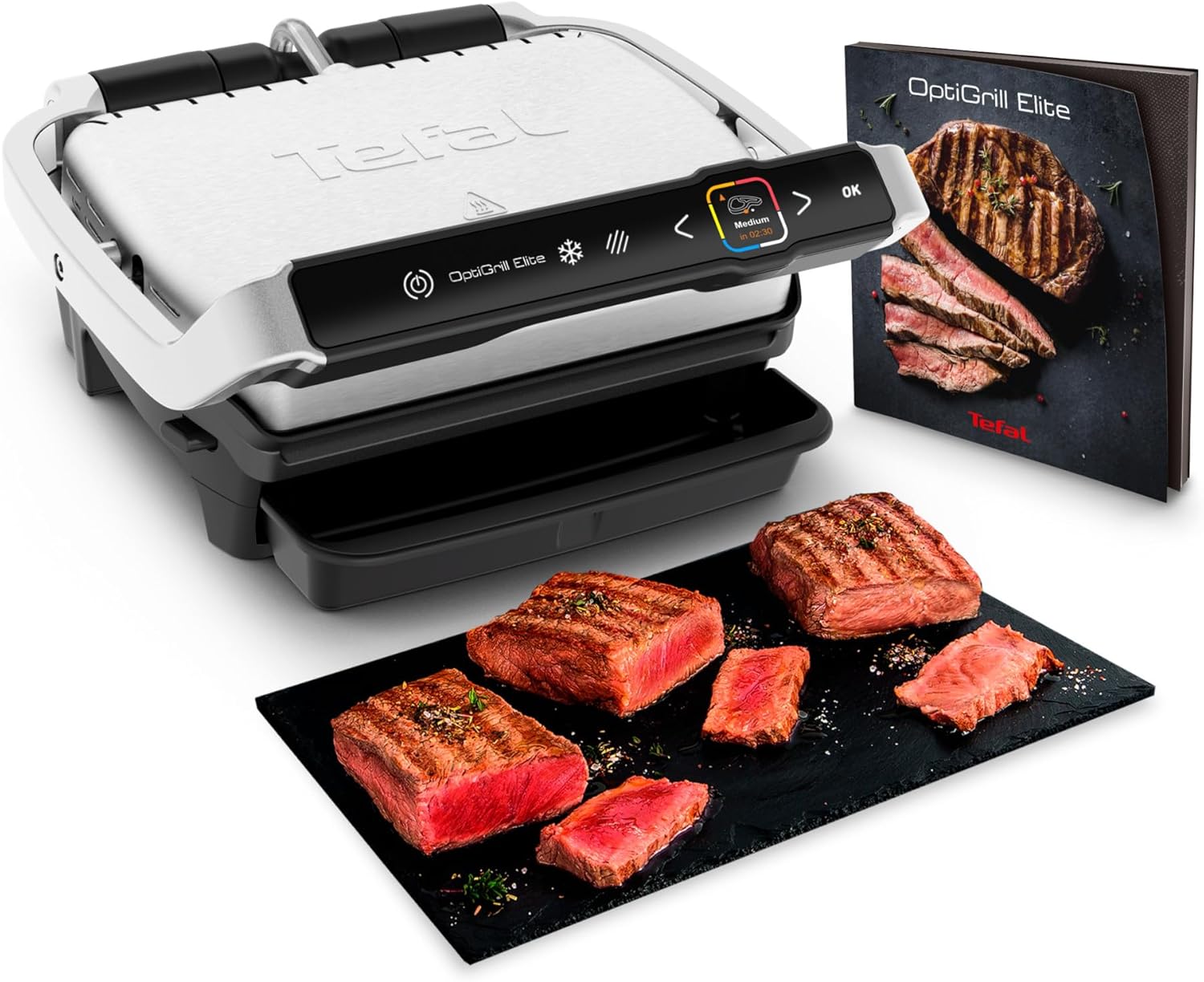 Tefal - Optigrill Elite - 4 pers - 12 programmes, mode manuel, GC750D16