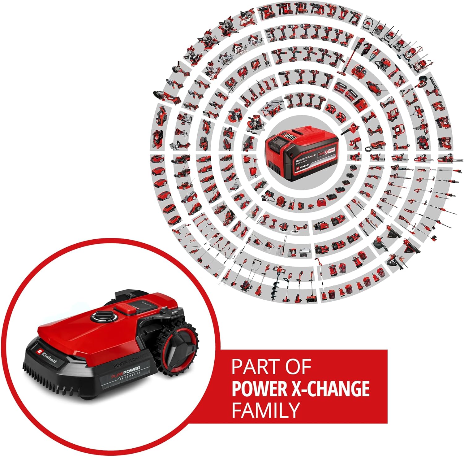 Einhell - FREELEXO 500 - robot tondeuse 500 m², batterie 2,5 Ah, app mobile IPX5