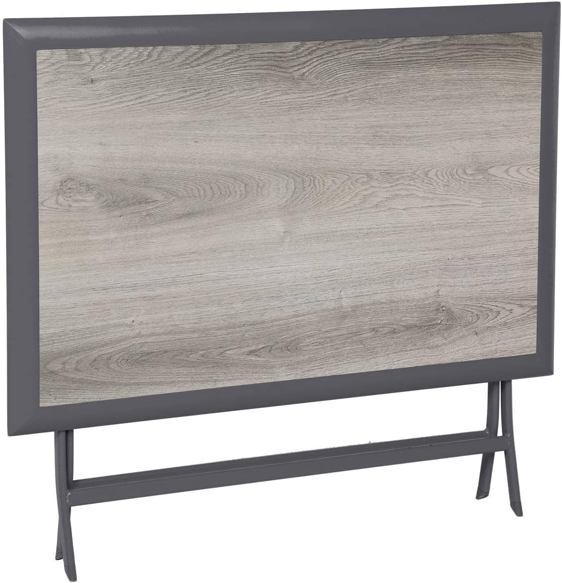 Hespéride - Azua - table pliante rectangulaire, 4 places, aluminium epoxy, gris fumé