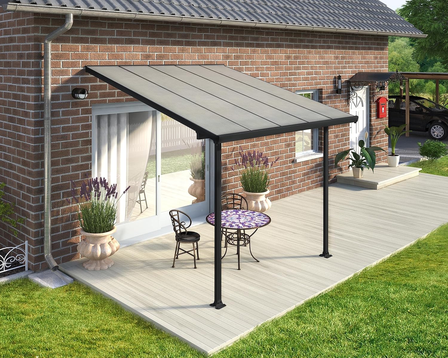 Canopia by Palram - Pergola Feria - 9.2 m² - Aluminium & polycarbonate, moderne, terrasse, gris