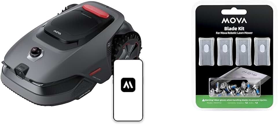 MOVA - LiDAX Ultra - 800 m² - Robot tondeuse IA LiDAR 3D, tout terrain, protection animaux - MOVALIDAXUltra800