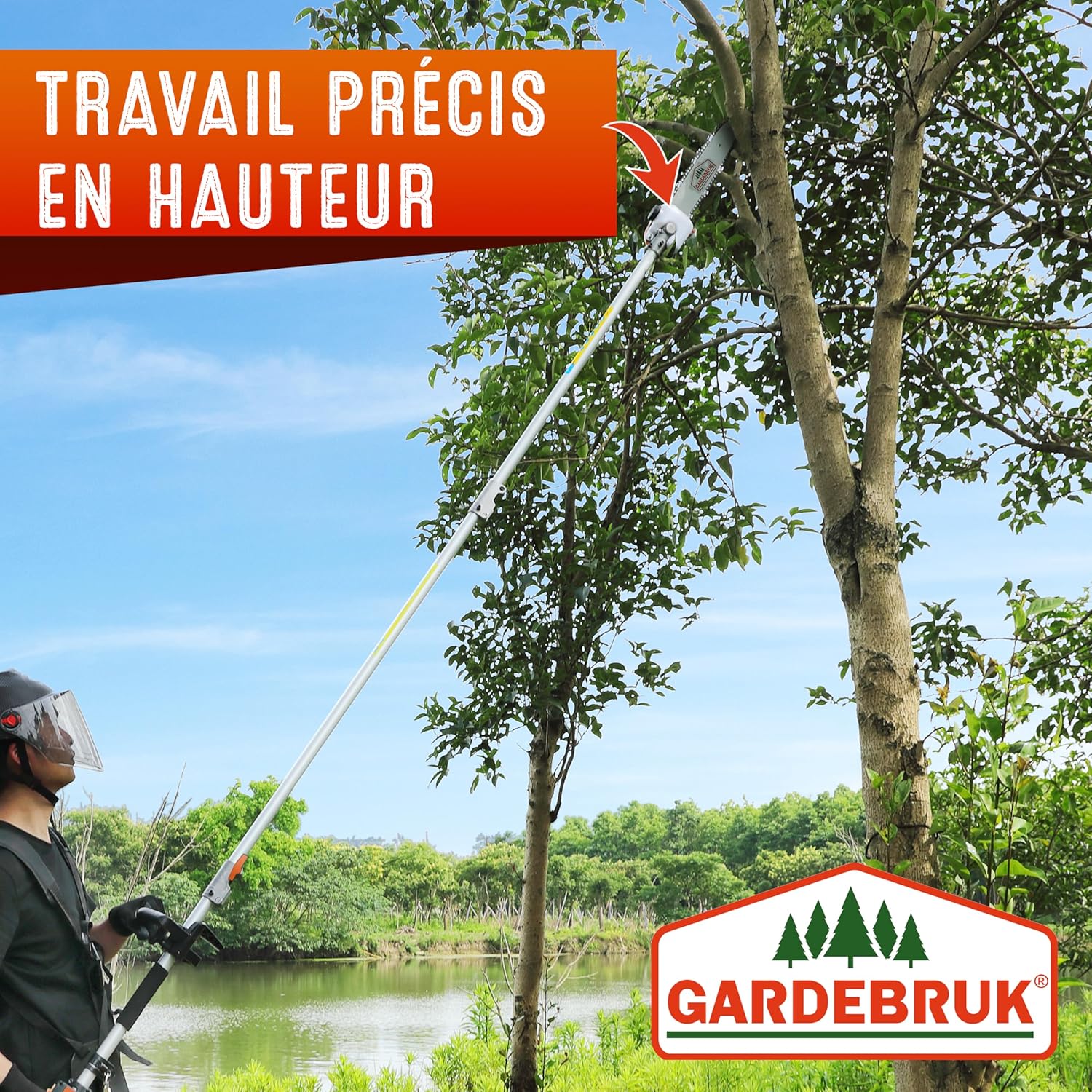 GARDEBRUK - débroussailleuse multifonction 5en1, thermique 2ch, GBMT520