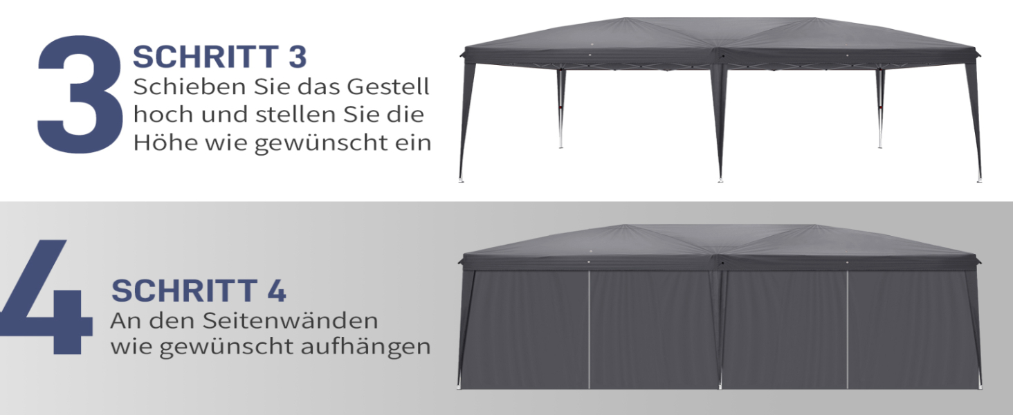 LEADZM tonnelle pliante 3x6m