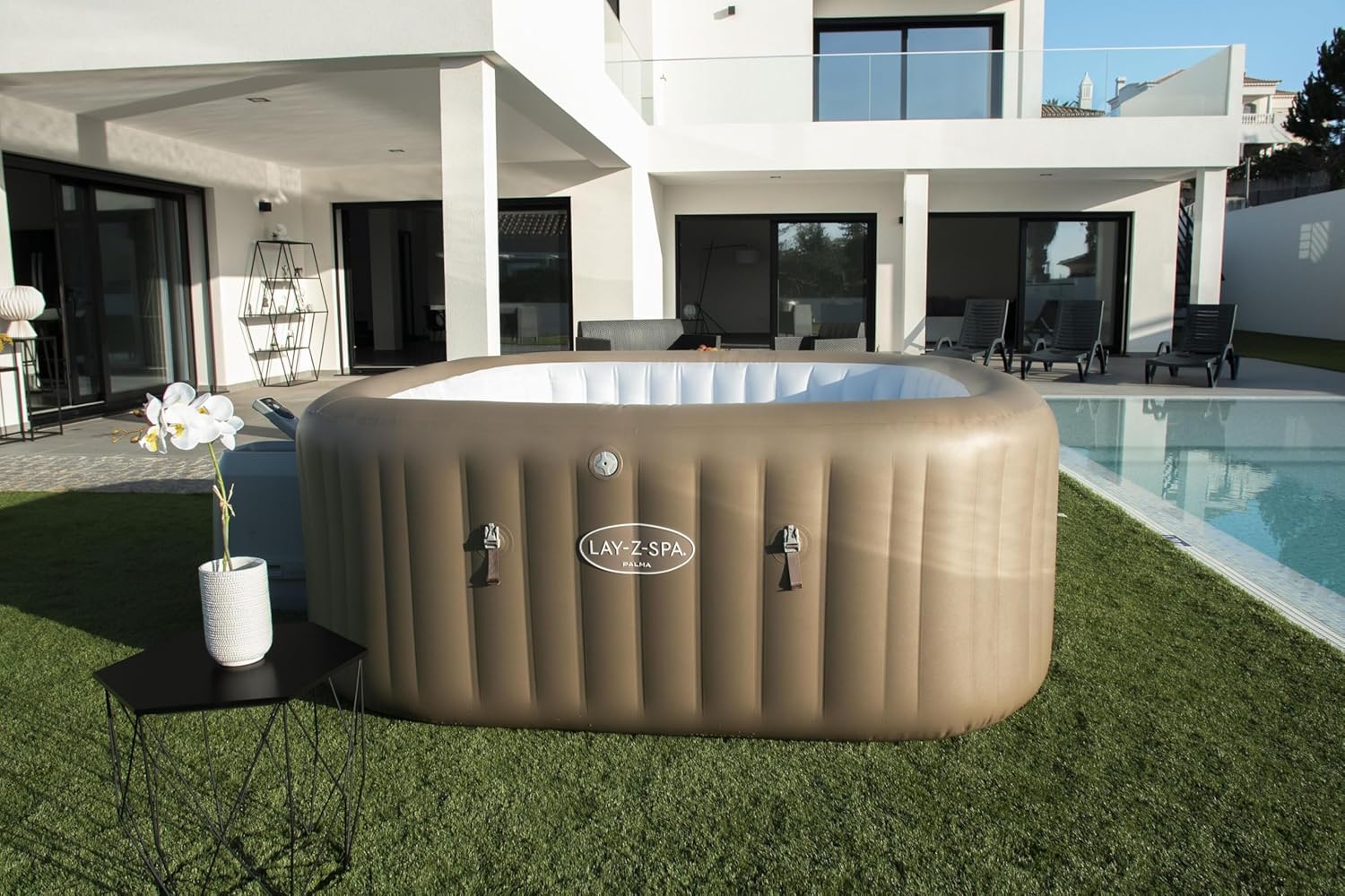 Bestway - Lay-Z-Spa Palma Hydrojet Pro - carré - 5-7 places, spa gonflable