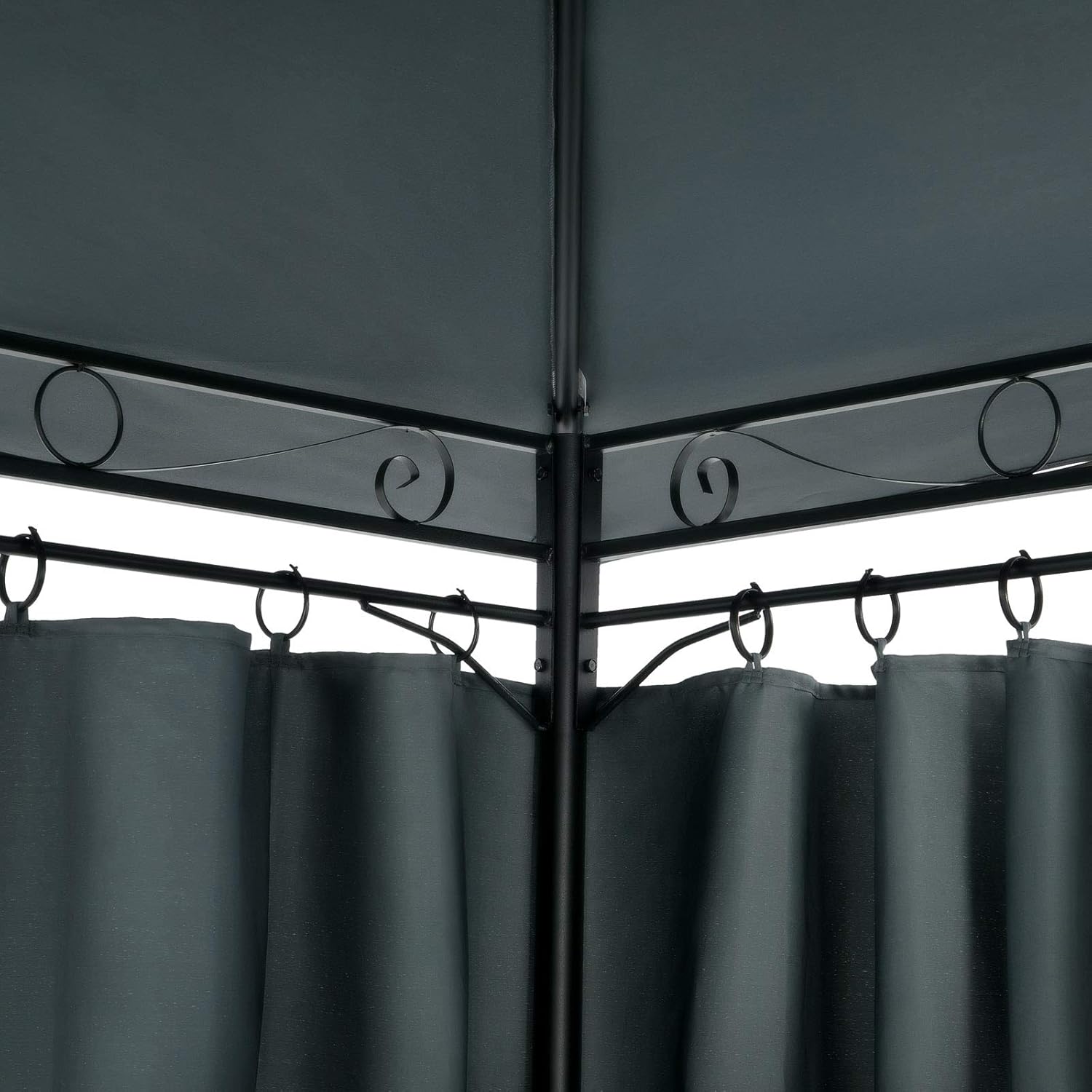 CASARIA - Pavillon de Jardin Topas 3x4m, métal, UV50+, hydrofuge, anthracite