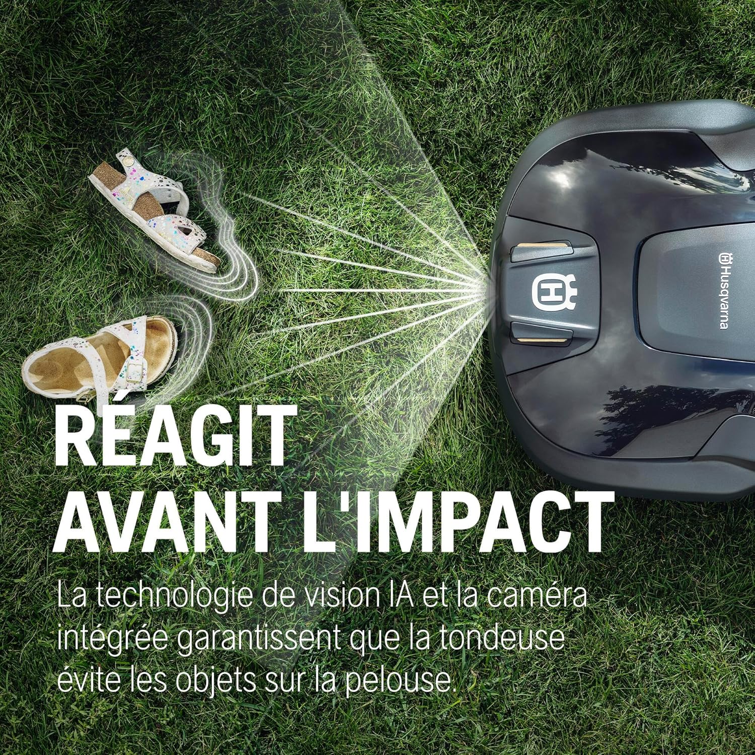 Husqvarna - Automower Aspire R6V - jusqu'à 600m² - IA Vision, GPS, WiFi, tonte sans fil périphérique, Zones virtuelles, 