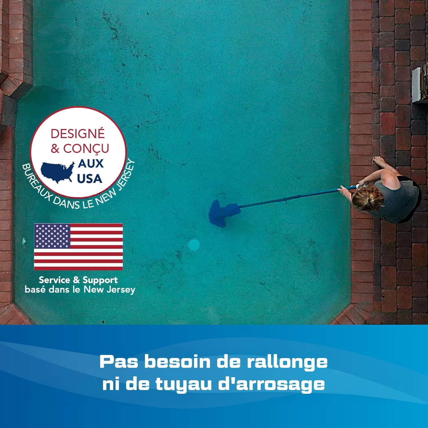 Water Tech - Pool Blaster Max Li - aspirateur piscine sans fil, puissance accrue, moteur P30, spa, CG
