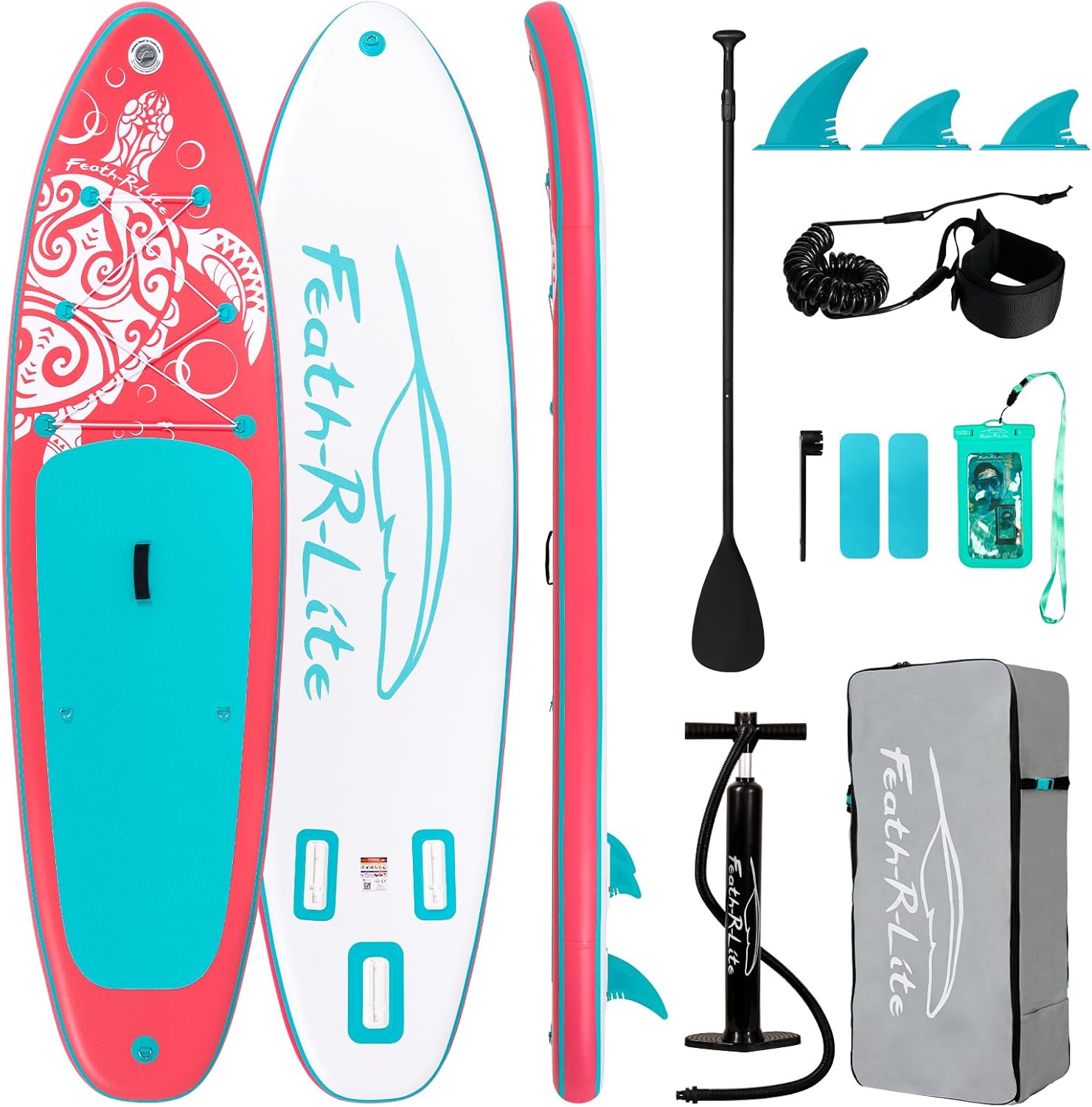 FEATH-R-LITE - Stand Up Paddle gonflable adulte - 2 configs accessoires
