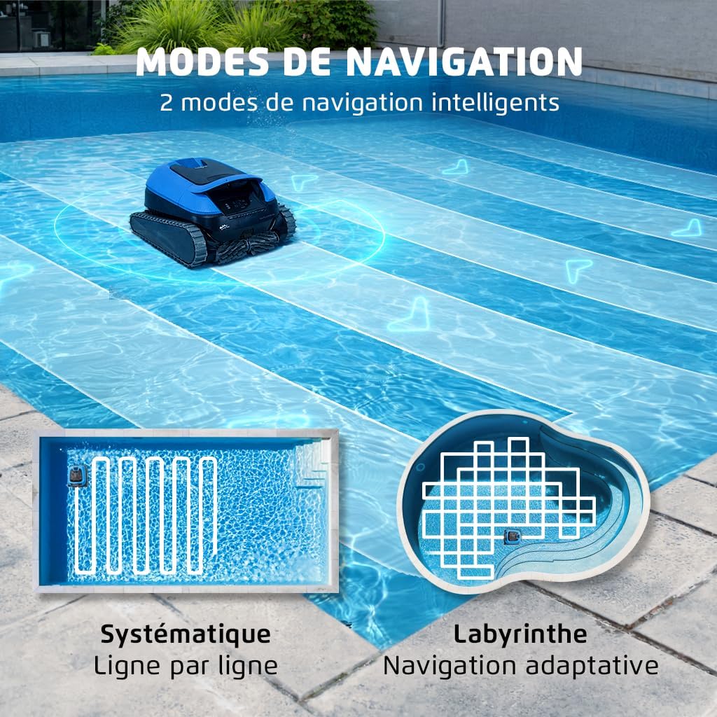 Dolphin - Nautilus EON - piscines jusqu’à 15 m - robot piscine sans fil, fond/parois/ligne d’eau, filtration fine, app, 