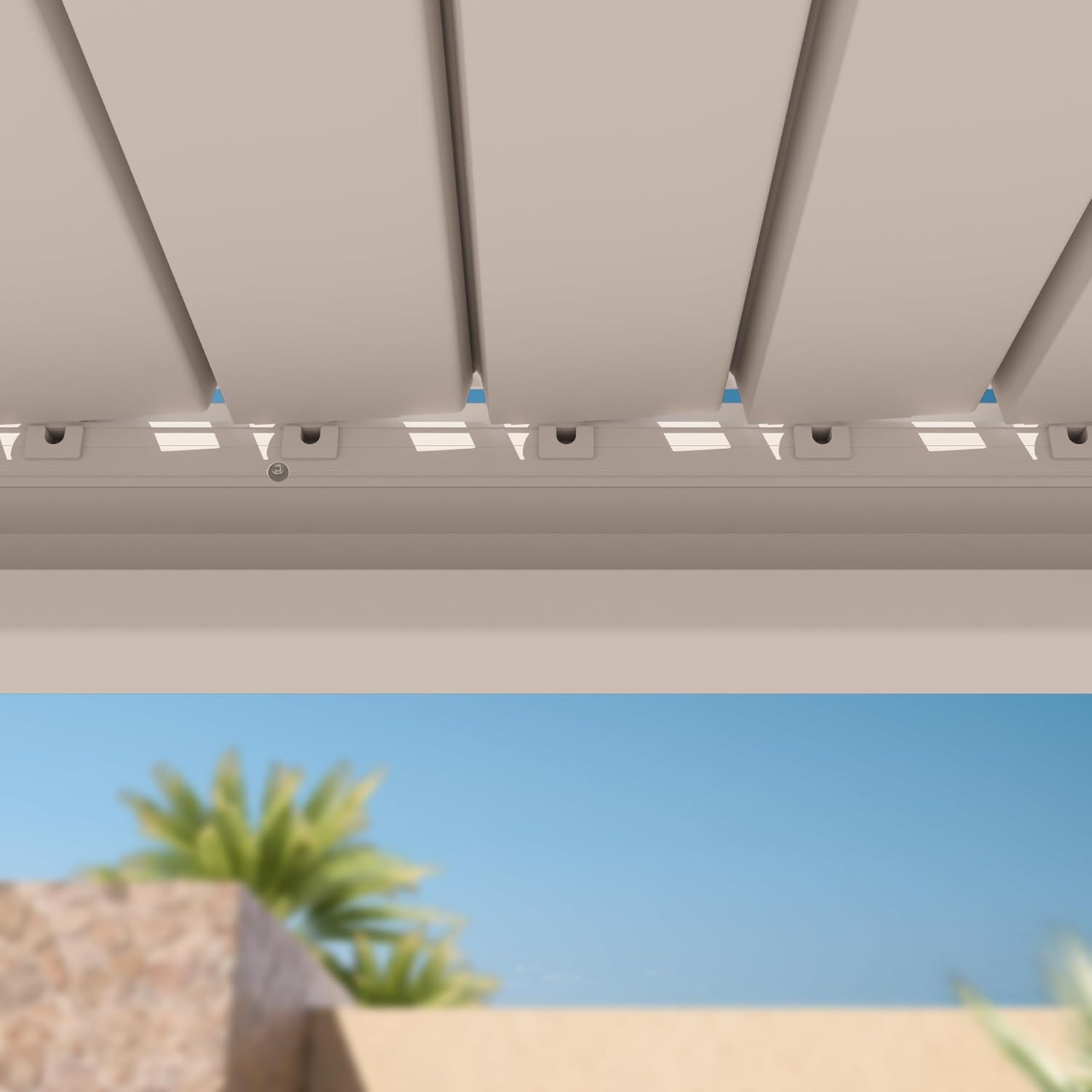PRIMEYARD - pergola série pavillon - 3x3m - aluminium blanc, lames orientables