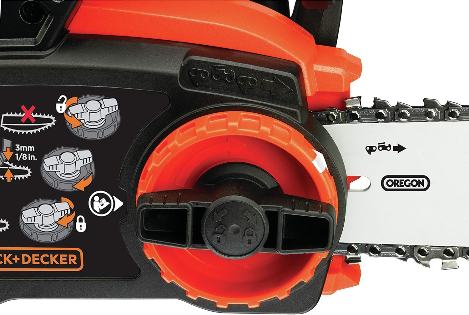 BLACK+DECKER - Tronçonneuse 36V 30cm, batterie 2Ah, lubrification auto, tendeur sans outil - GKC3630L20-QW