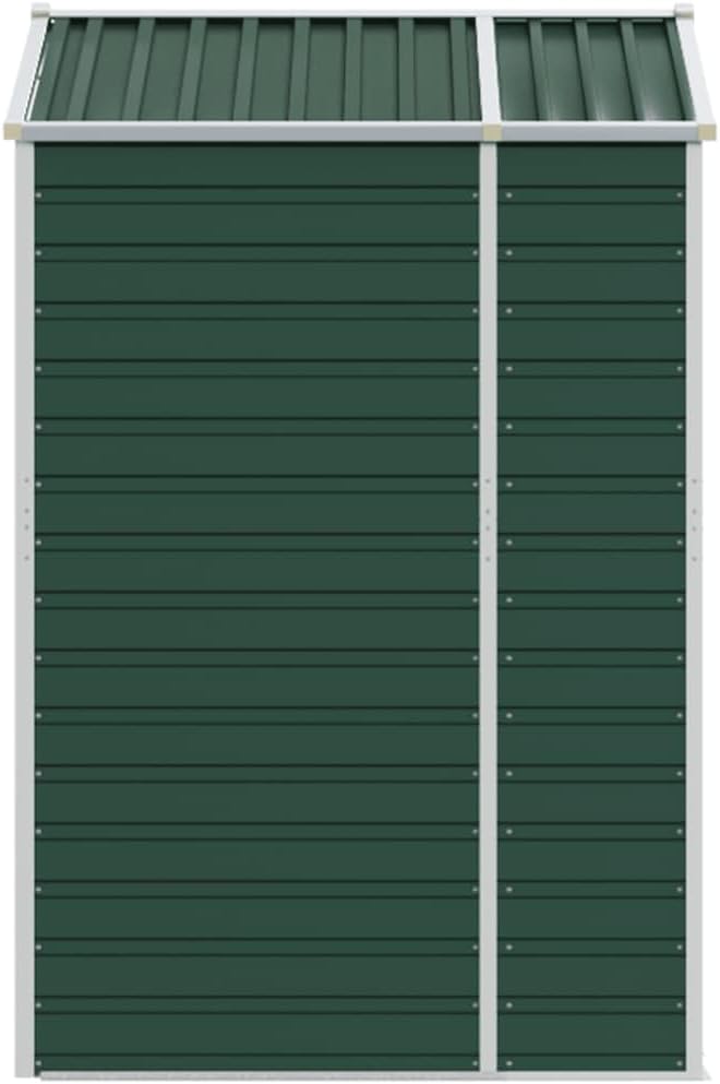 vidaXL - Abri de jardin - 191x130x198 cm - acier vert, toit incliné