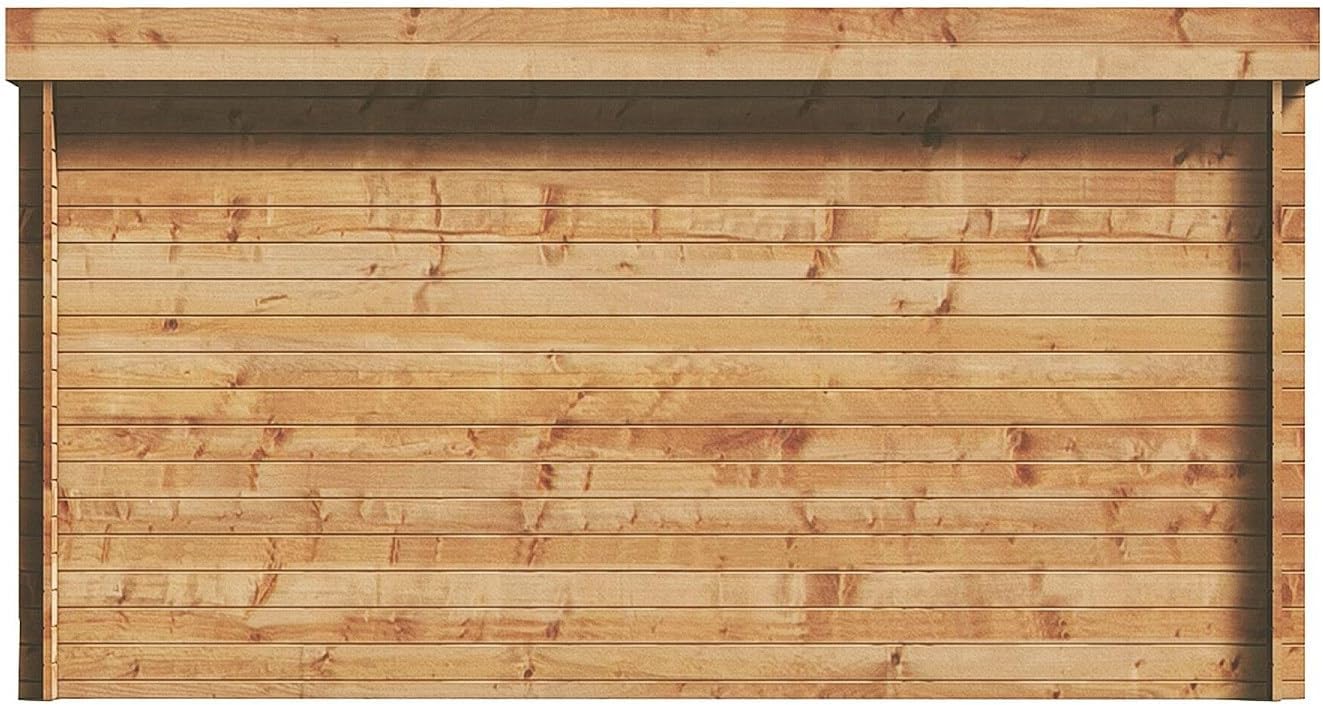 Vente-unique - abri de jardin bois toit plat 13m² 28mm épais CORALIO