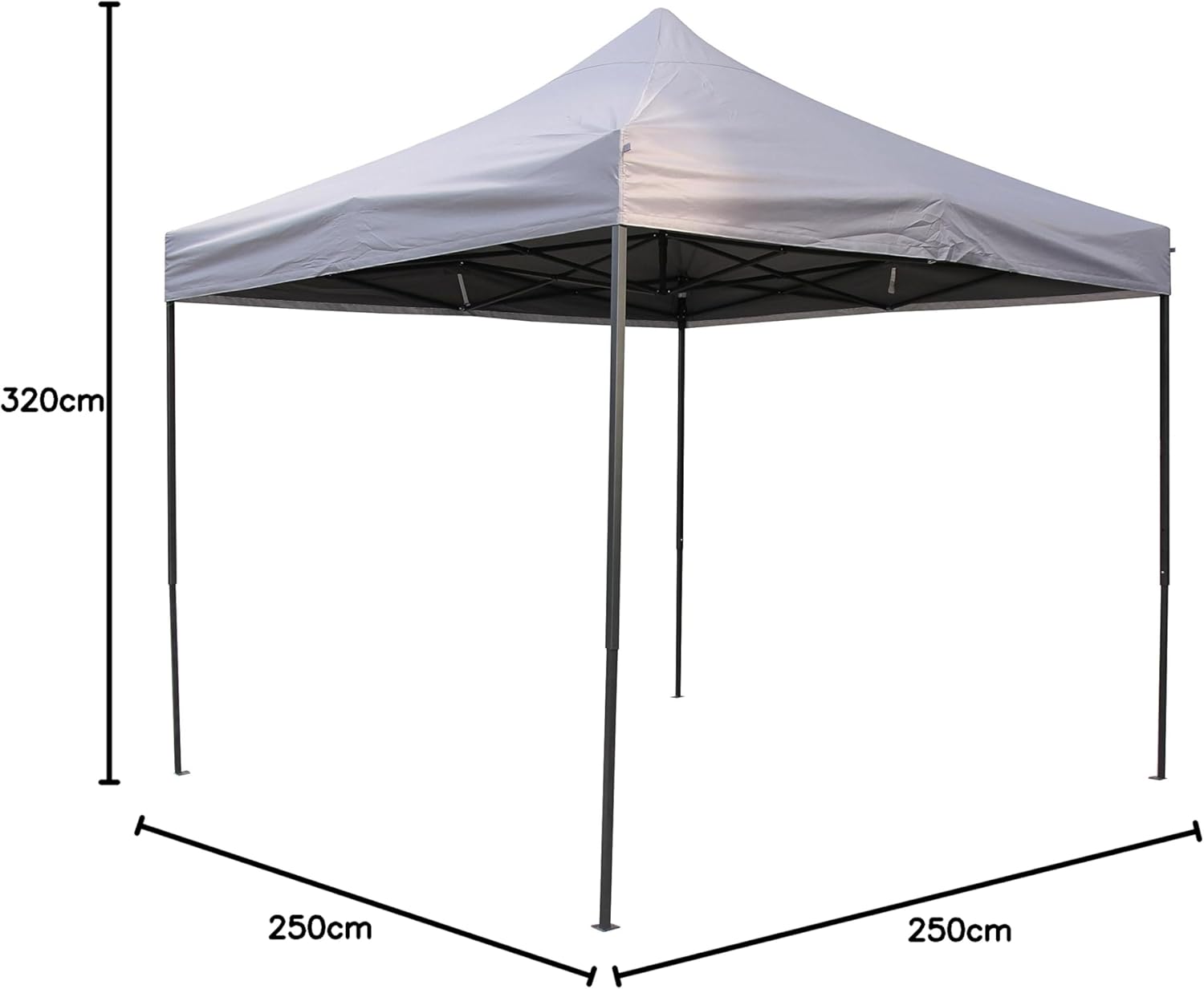 All Seasons Gazebos - Tonnelle série résistante - 3x3m - étanche, gris métallisé