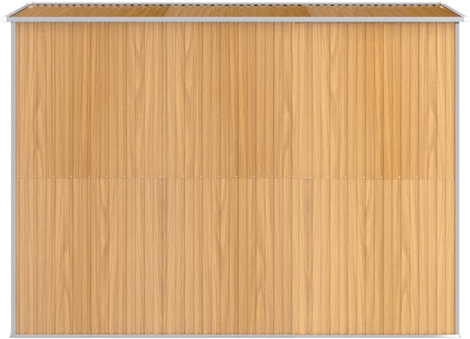 ShGaxin Abri de jardin en acier galvanisé marron clair 192 x 274 x 223 cm