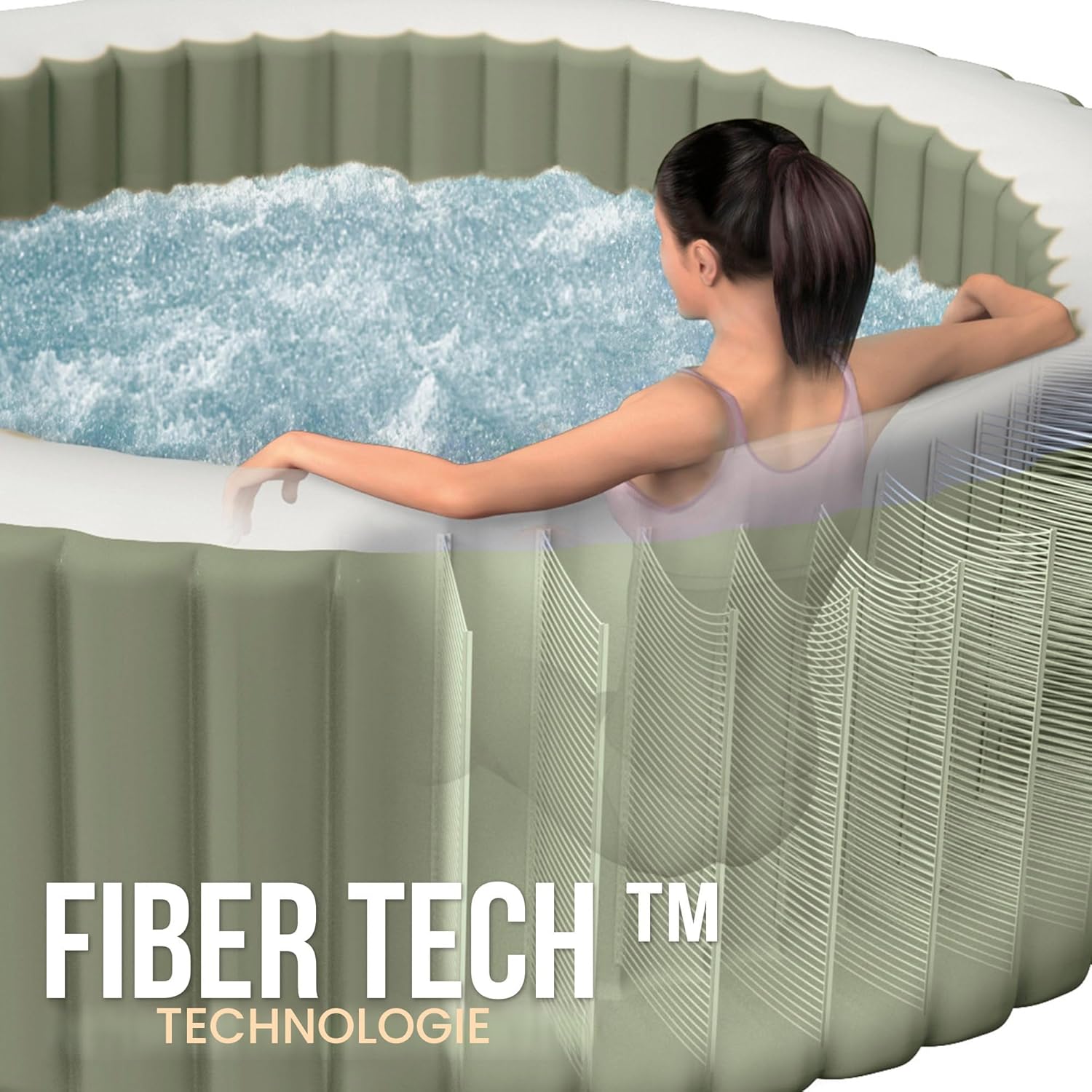 Intex - PureSpa Olive Série 4 places - relaxation et confort - 28426NP