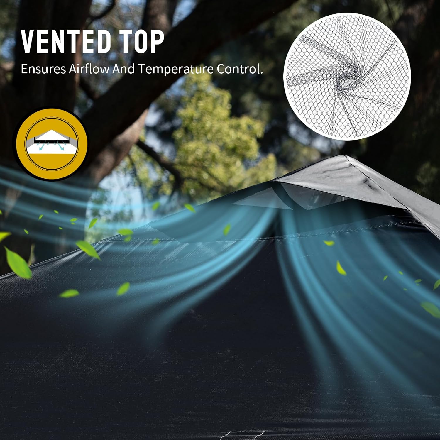 CROWN SHADES - tonnelle pliante - 3x3m - imperméable UPF50+, sac, sacs de sable