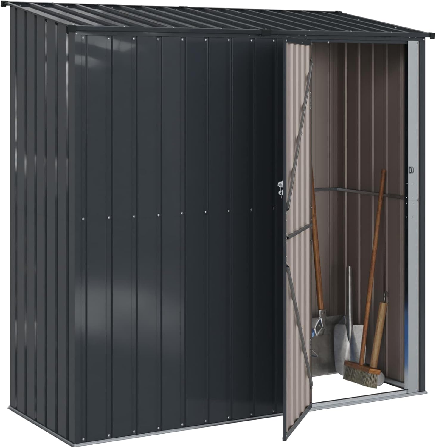 vidaXL - Cabanon anthracite - 203x85,5x200 cm - métal, résistant, moderne