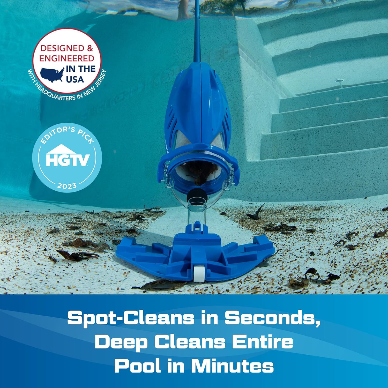 Water Tech POOL BLASTER Max Li Aspirateur de piscine, aspirateur de piscine sans fil avec moteur P30, aspirateur à main pour piscine et spa