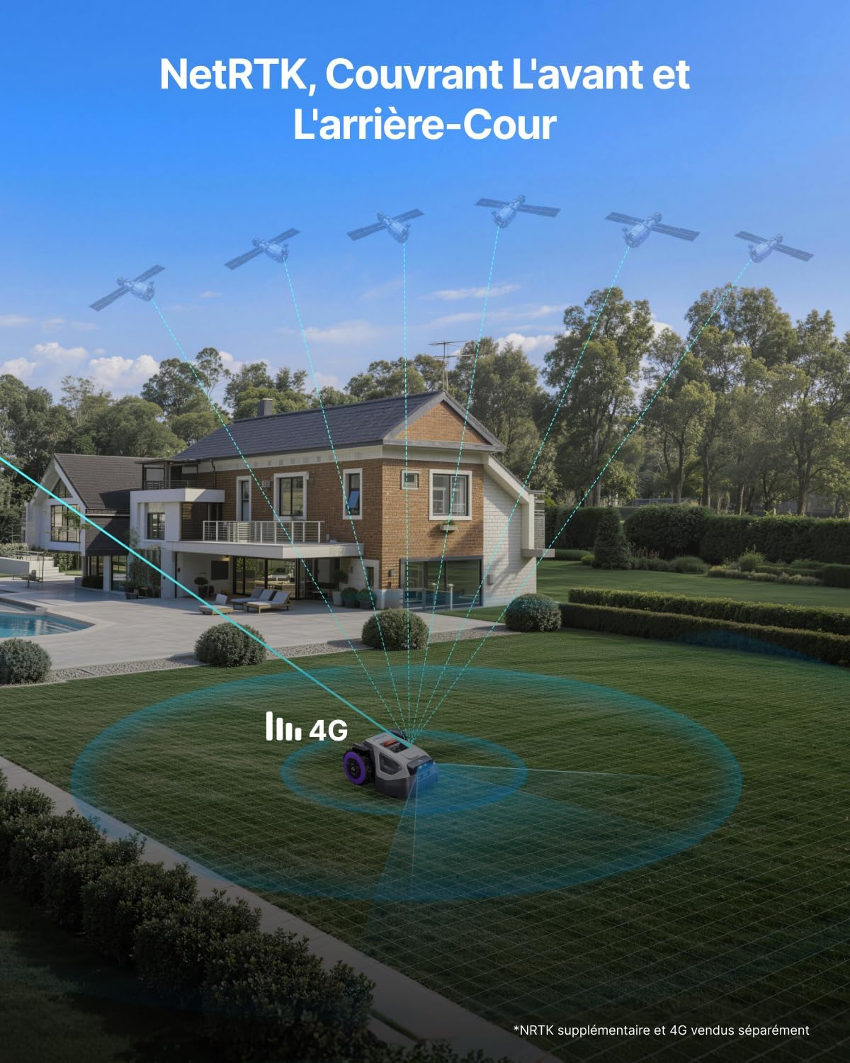 Anthbot - M9 Série - 1050m² - Tondeuse robot RTK, caméra AI, M9