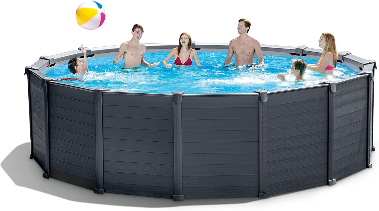 Intex - Piscine Graphite série - 4,78 x 1,24 m - kit complet