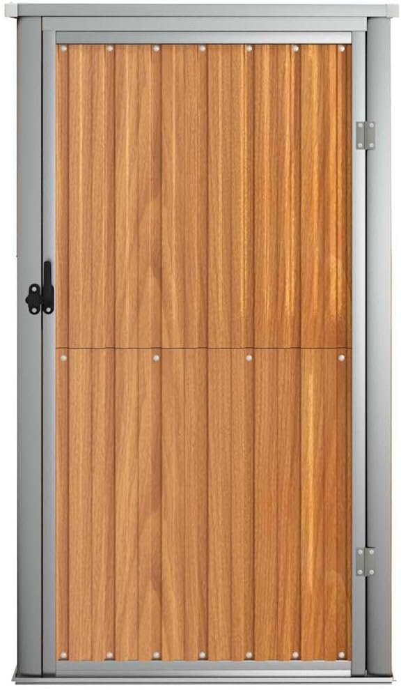vidaXL Abri à Outils de Jardin Remise de Stockage Organisateur d'Outils Cabane de Rangement Extérieur Marron 88x89x161 cm Acier Galvanisé